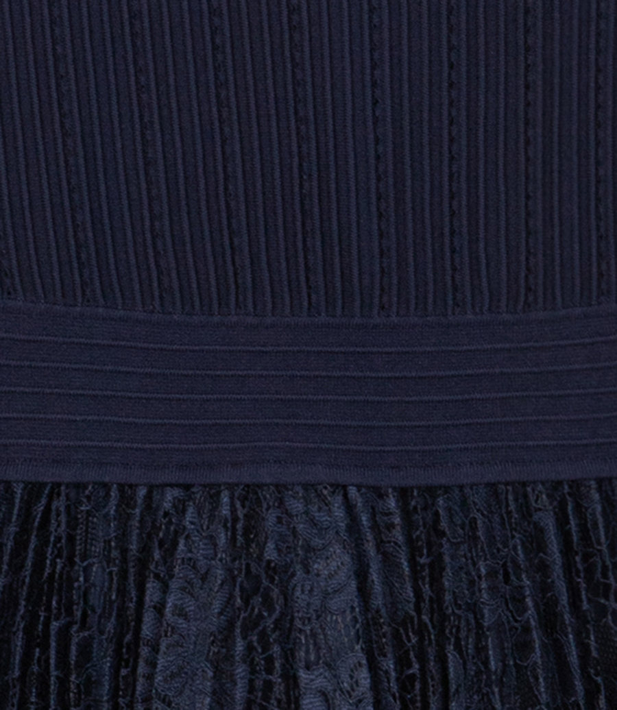 ELLIS KNIT LACE MINIDRESS