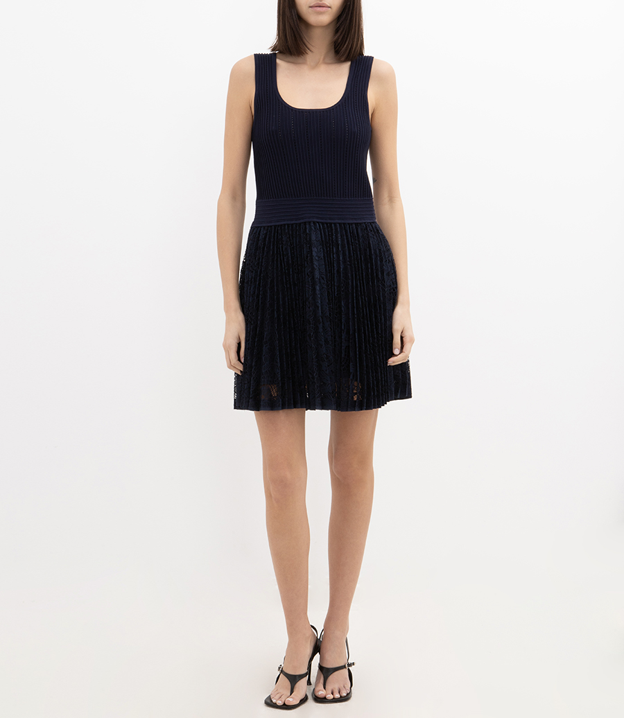 ELLIS KNIT LACE MINIDRESS