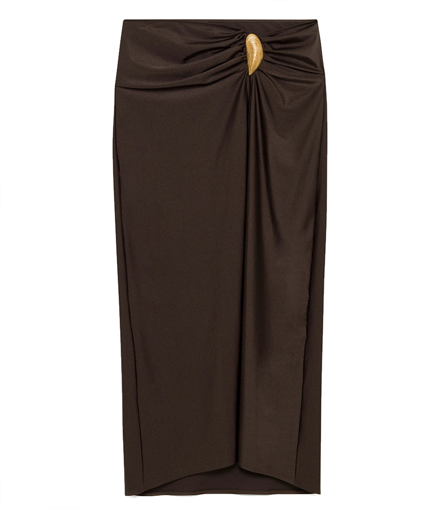 SIMKHAI - EIANA SHELL MIDI SKIRT