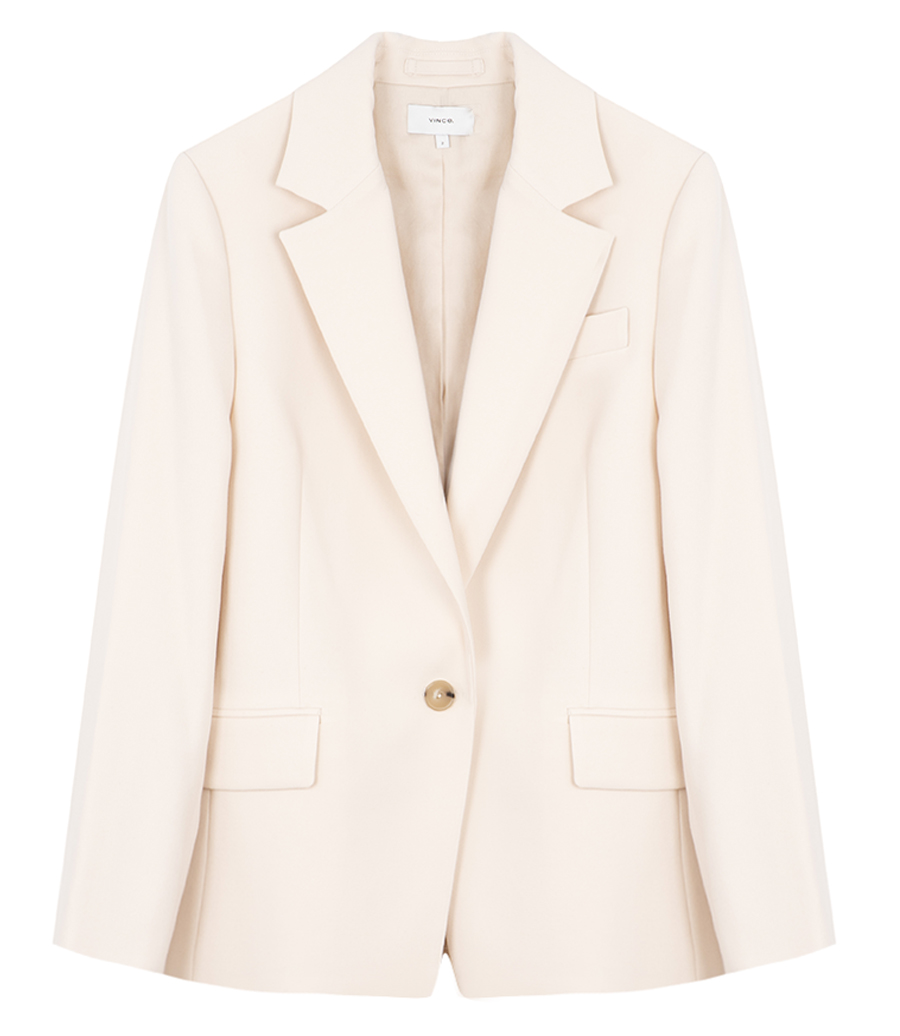 VINCE - SOFT SCULPTURE SINGLE BREASTED BLAZER