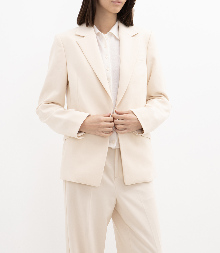 SOFT SCULPTURE SINGLE BREASTED BLAZER