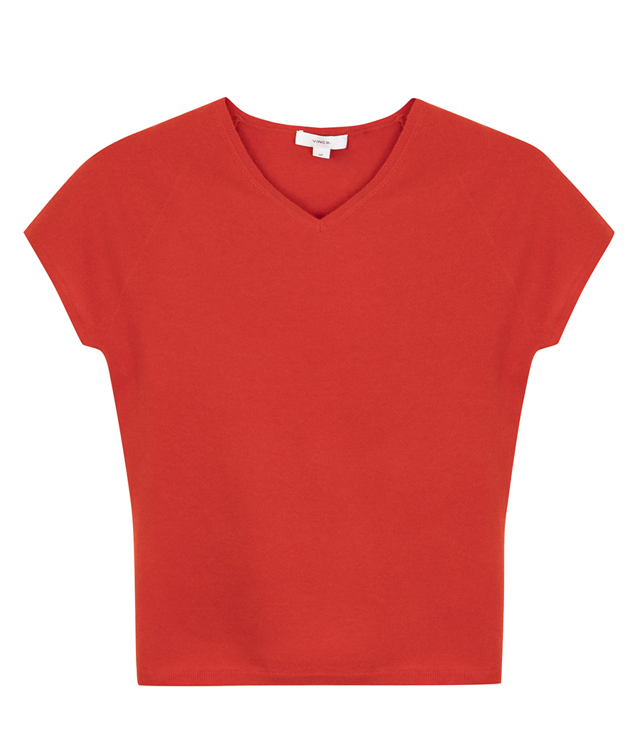 VINCE - HIGH V-NECK SS