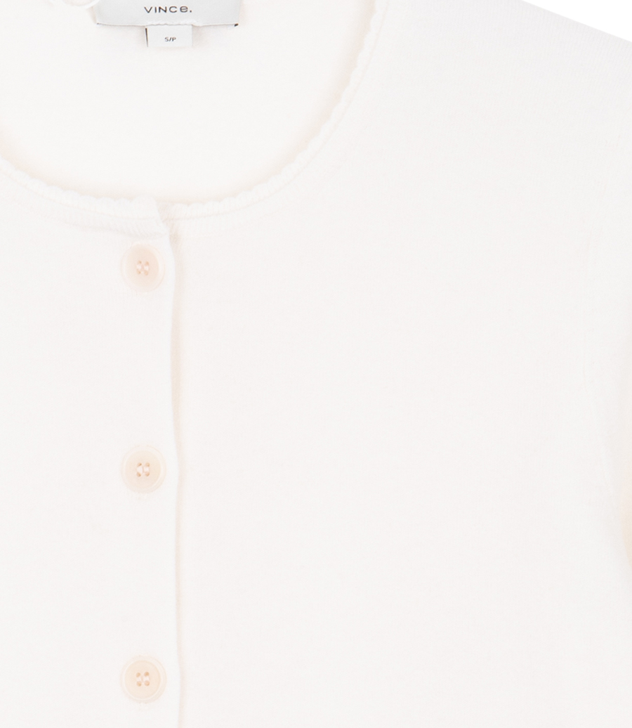 SCALLOP TRIM CARDIGAN