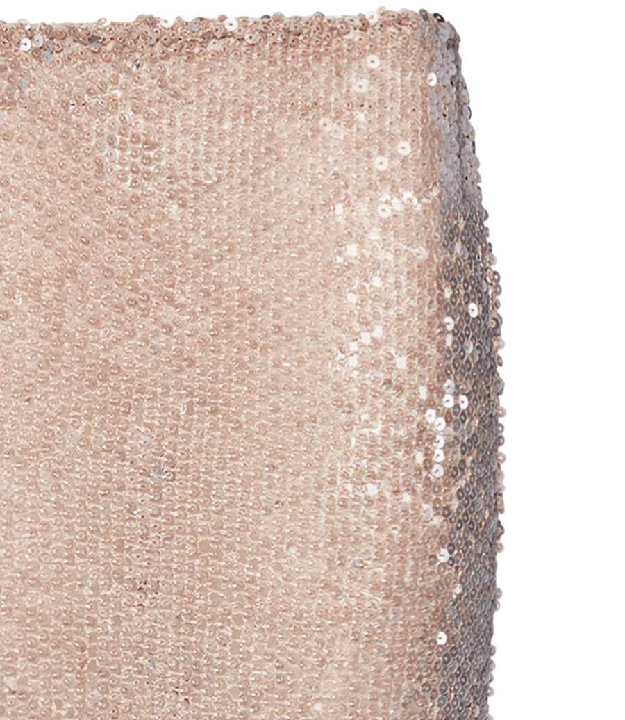 LOW WAIST SEQUIN MIDI SKIRT