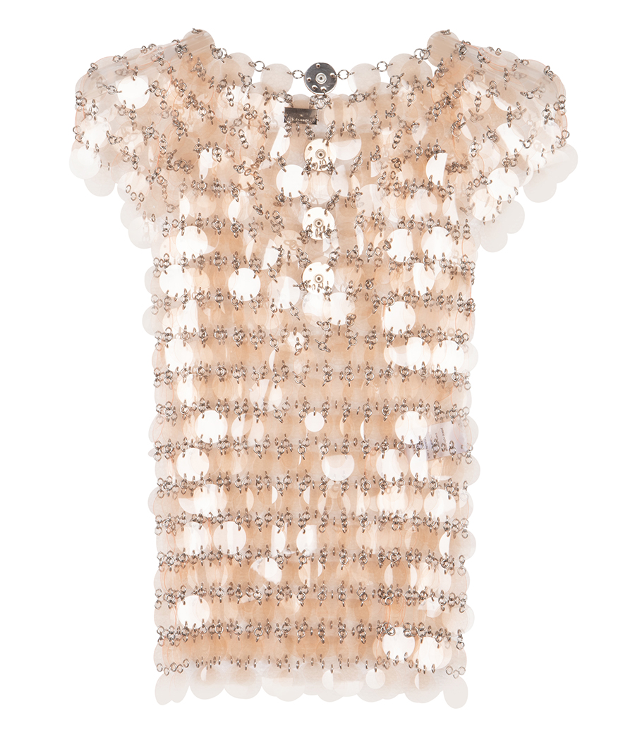 RABANNE - TRANSPARENT PINK TOP