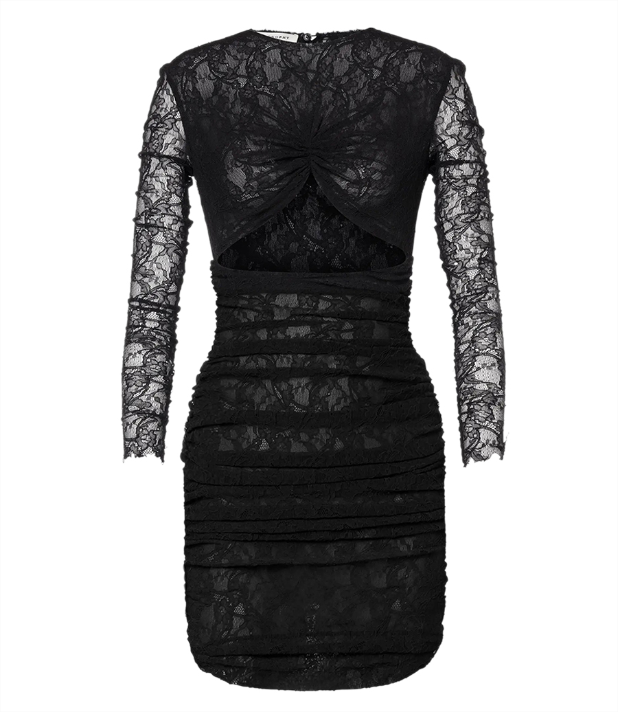 PHILOSOPHY DI LORENZO SERAFINI - STRETCH LACE MINI DRESS WITH CUT-OUT