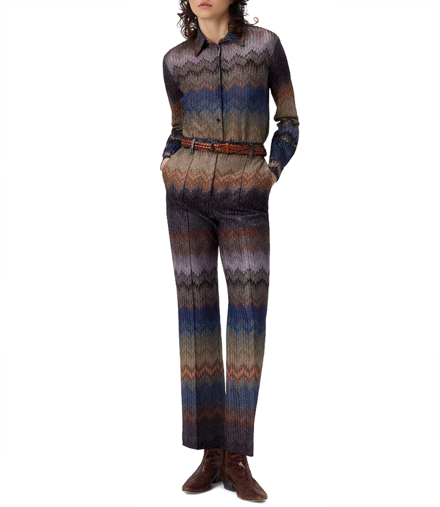 SNAKE PATTERN TRUMBET PANTS