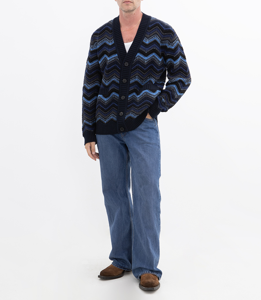 ZIGZAG PATTERN CARDIGAN