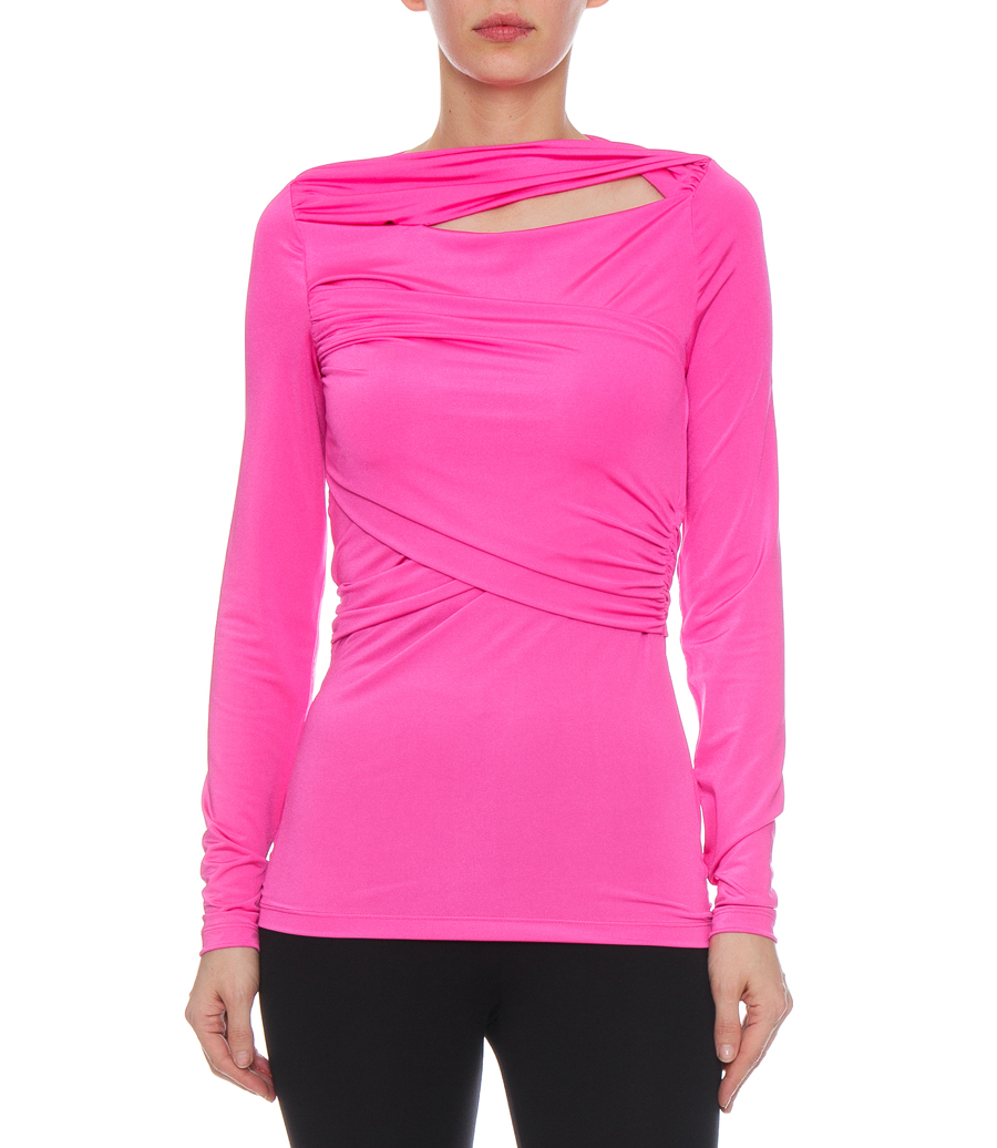LONG SLEEVE WRAP TOP
