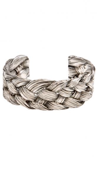 ACCESSORIES - BRAIDED CUFF SILVER PLATED
