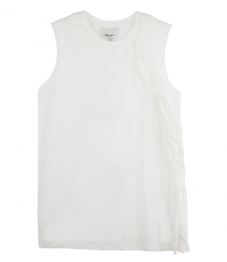 TOPS - TANK WITH CASCADING SILK RIBBONS
