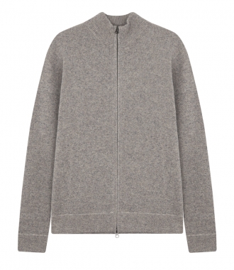 KNITWEAR - GEELONG FRONT ZIPPED KNITTED CARDIGAN