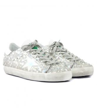 GOLDEN GOOSE  - SUPER STAR SNEAKERS IN LEATHER WITH STAR