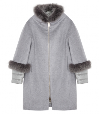 CLOTHES - CASHMERE LAYERED HOODED COAT