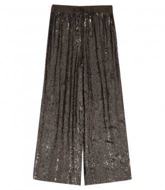 SALES - SEQUINED STAIGHT CROPPED TROUSERS