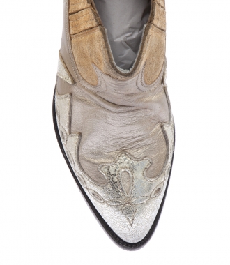 CLARA COWBOY METALLIC ANKLE BOOTS