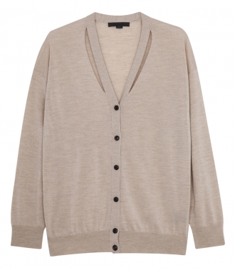 CLOTHES - BUTTONED-UP CARDIGAN WITH CUT-OUTS