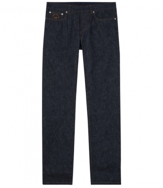 JEANS - HAND-EMBROIDERED STITCHED DENIM CANVAS JEANS