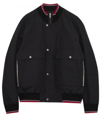 CLOTHES - RIBBED EDGING MULTIPLE POCKETS BOMBER