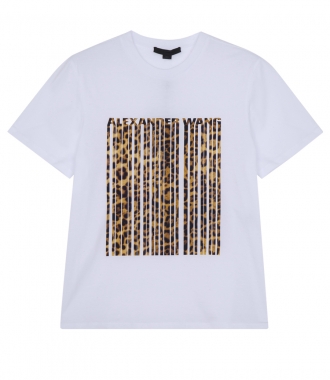 CLOTHES - LEOPARD PRINT BONDED BARCODE TEE