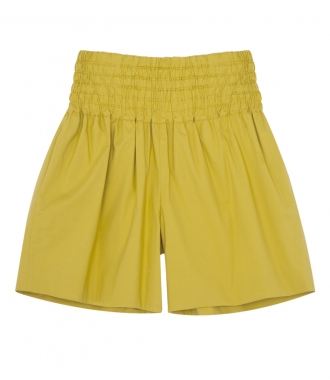 CLOTHES - PLEATED WIDE LEGS BERMUDA WITH ELASTICATED WAISTBAND