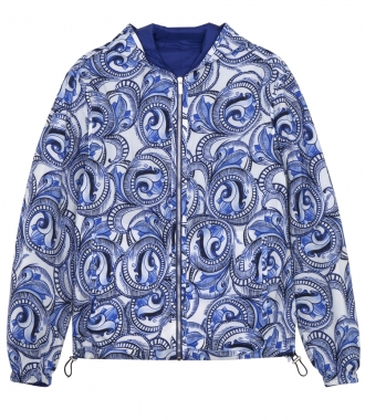 CLOTHES - REVERSIBLE HOODED PRINTED NYLON JACKET