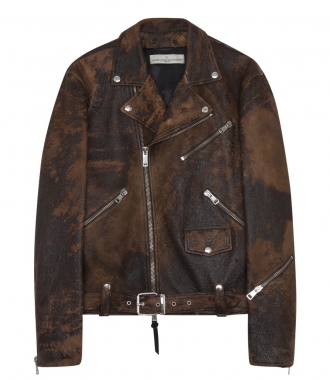 CLOTHES - LEATHER SCRAPED BY HAND VINTAGE JACKET