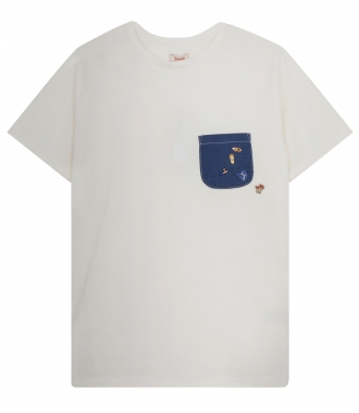 CLOTHES - PATCHED DENIM CHEST POCKET TEE