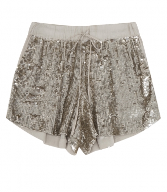CLOTHES - SEQUINED SHORTS WITH ELASTIC WAISTBAND
