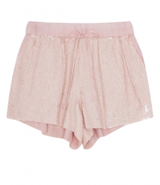 SALES - SEQUINED SHORTS WITH ELASTIC WAISTBAND
