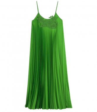 SALES - MACRAME DETAILED LONG DRESS WITH SPAGHETTI STRAPS