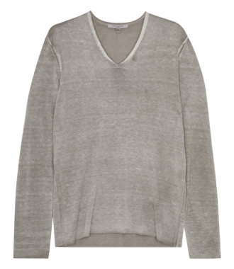 CLOTHES - SILK & CASHMERE BLEND V-NECK KNITTED PULLOVER
