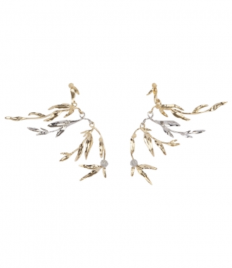 ACCESSORIES - MIMOSA TWO-TONE FLOWERS EARRINGS