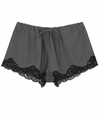 CLOTHES - LACE HEM BLOOMER SHORTS WITH DRAWSTRING WAISTBAND