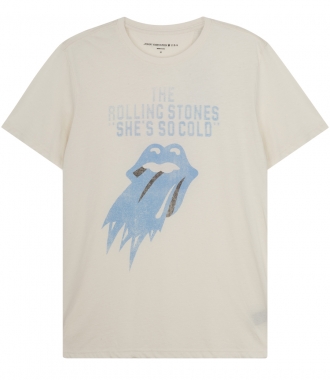 SALES - SHE'S SO COLD ROLLING STONES PRINT CREWNECK T-SHIRT