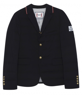CLOTHES - BUTTONED UP PADDED BLAZER WITH RIBBED COLLAR