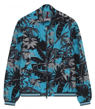 CLOTHES - LAMY BLUE TROPICAL PATTERNED CASUAL JACKET IN TECHNICAL NYLON