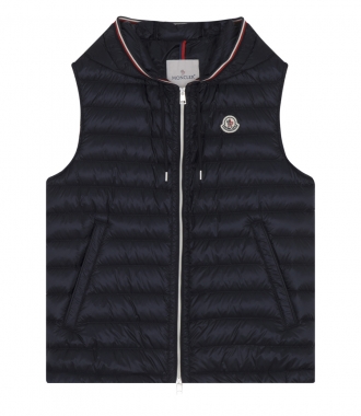 SALES - CYRIAQUE HOODED GILET AND ZIP IN FRENCH FLAG COLOURS