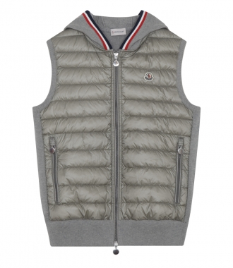 CLOTHES - COTTON BLEND HOODED GILET