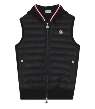 CLOTHES - COTTON BLEND HOODED GILET