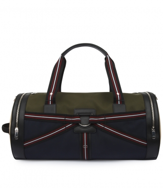 BAGS - THREE-TONE CANVAS DUFFLE TRAVELLER BAG WITH STRAPS