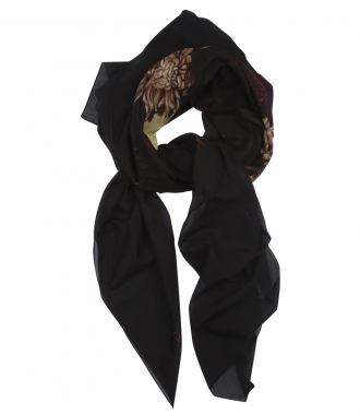 Gifts for Him - SKULL PRINTED COTTON & SILK BLEND SCARF