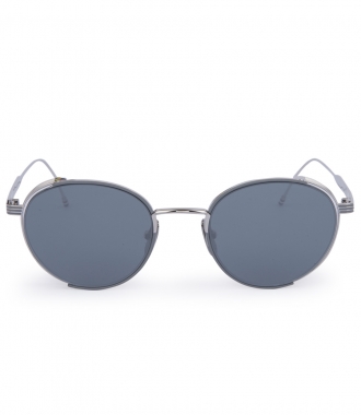 ACCESSORIES - SILVER METAL MIRRORED ROUND FRAME SUNGLASSES