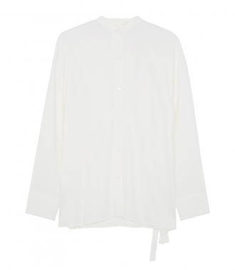 SALES - OVERSIZED BACK OVERLAP SHIRT WITH HAND TORN EDGE DETAILS