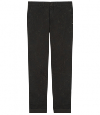 TROUSERS - ALL OVER FLORAL PRINTED STRAIGHT-LEG TROUSERS