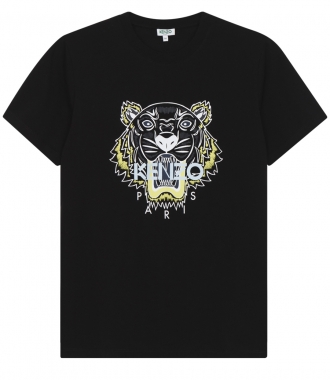 T-SHIRTS - TIGER PRINTED SHORT SLEEVE T-SHIRT IN COTTON JERSEY