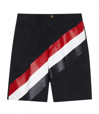 SHORTS - CHINO SHORT IN COTTON WITH SIGNATURE COLOURS STRIPES