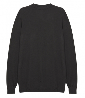 KNITWEAR - CASHMERE RIBBED HEM OVERSIZED KNITTED PULLOVER