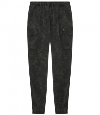 TROUSERS - COTTON FLOWERY PRINTED CHINO PANTS