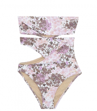 EMMANUELA SWIMWEAR - THE SIA CUTOUT FLORAL PRINTED ONE-PIECE SUIT